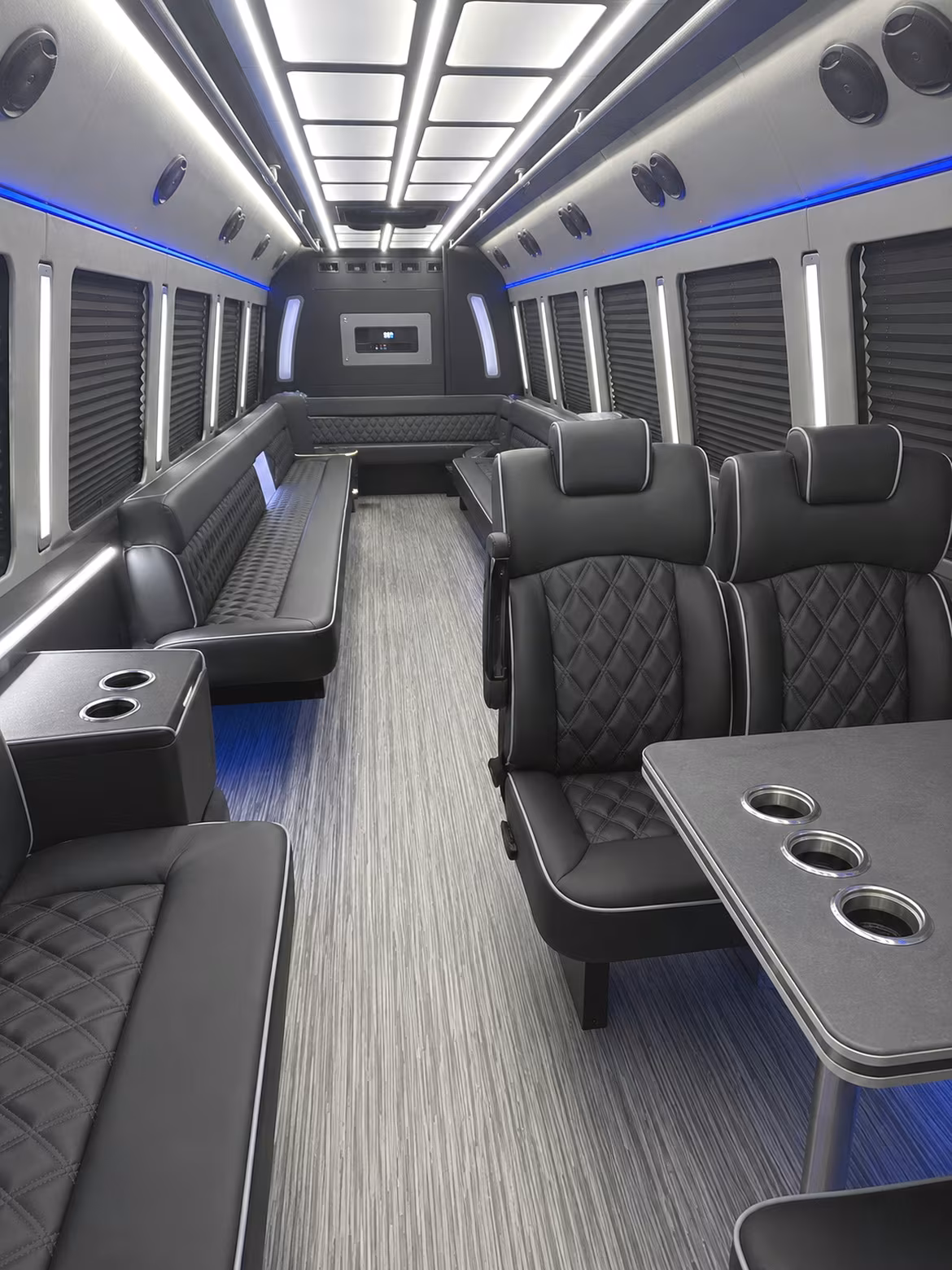 gardena 25 passenger party bus inside
