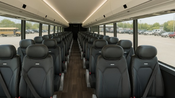 Interior of Charter Bus Company Gardena's 15 Passenger Minibus in Gardena