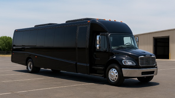Exterior of Charter Bus Company Gardena's 20 Passenger Mini bus in Gardena