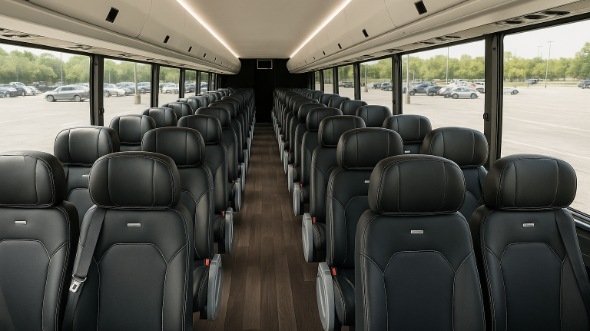Interior of Charter Bus Company Gardena's 20 Passenger Mini bus in Gardena