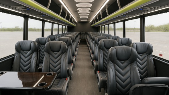 Interior of Charter Bus Company Gardena's 25 Passenger Mini bus in Gardena