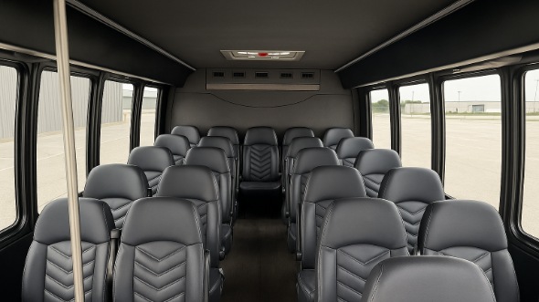 Interior of Charter Bus Company Gardena's 30 Passenger Minibus in Gardena