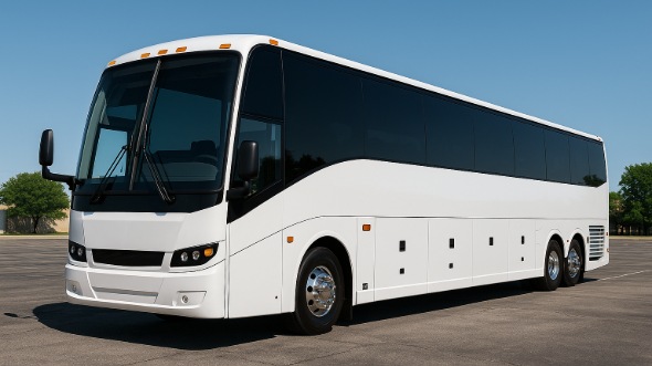 Exterior of Charter Bus Company Gardena's 50 Passenger Charter Bus in Gardena