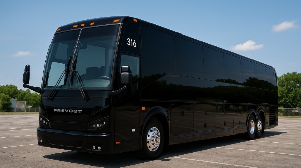 Exterior of Charter Bus Company Gardena's 54 Passenger Charter Bus in Gardena
