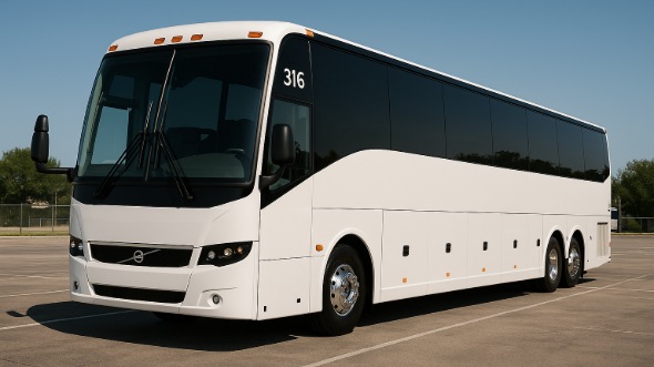 Exterior of Charter Bus Company Gardena's 56 Passenger Charter Bus in Gardena