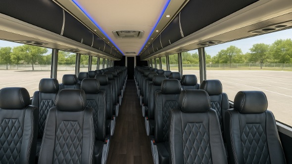 gardena 55 passenger charter bus inside
