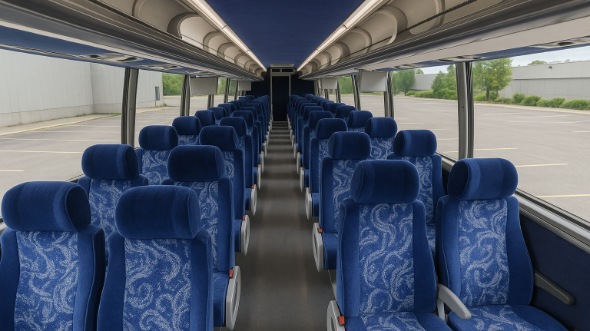 gardena 56 passenger charter bus inside