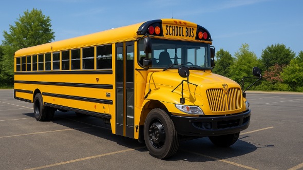 Exterior of Charter Bus Company Gardena's School Bus in Gardena
